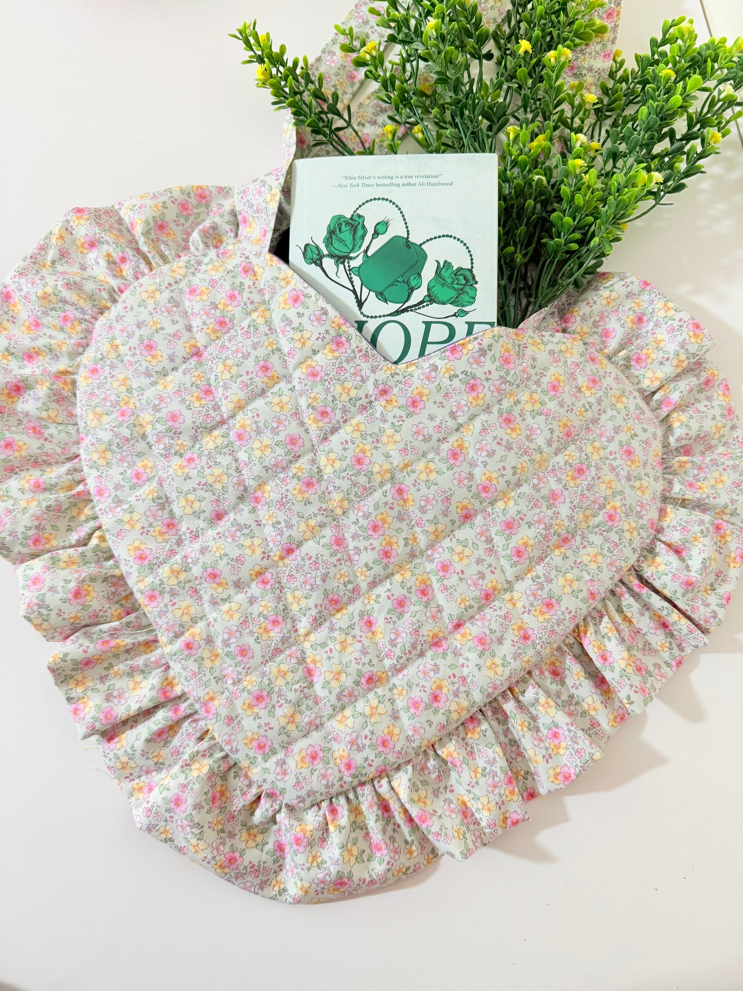 MINI FLOWERS HEART BOOK BAG