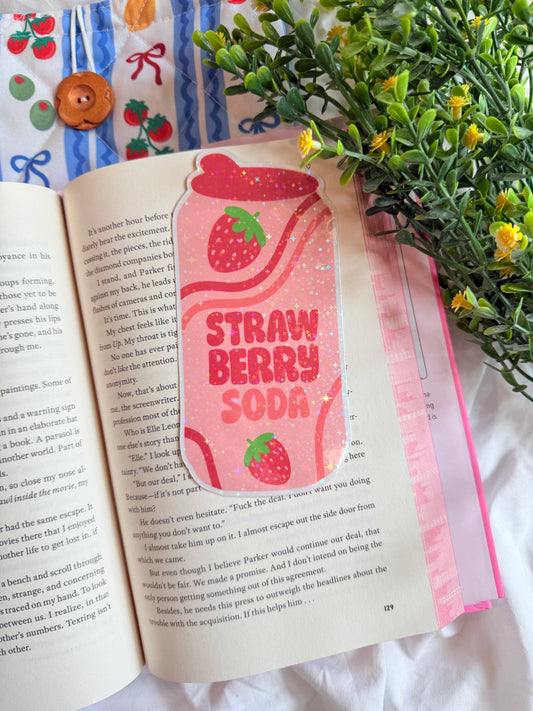 STRAWBERRY SODA HOLOGRAPHIC BOOKMARK