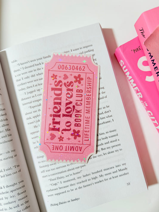 FRIENDS TO LOVERS TICKET HOLOGRAPHIC BOOKMARK