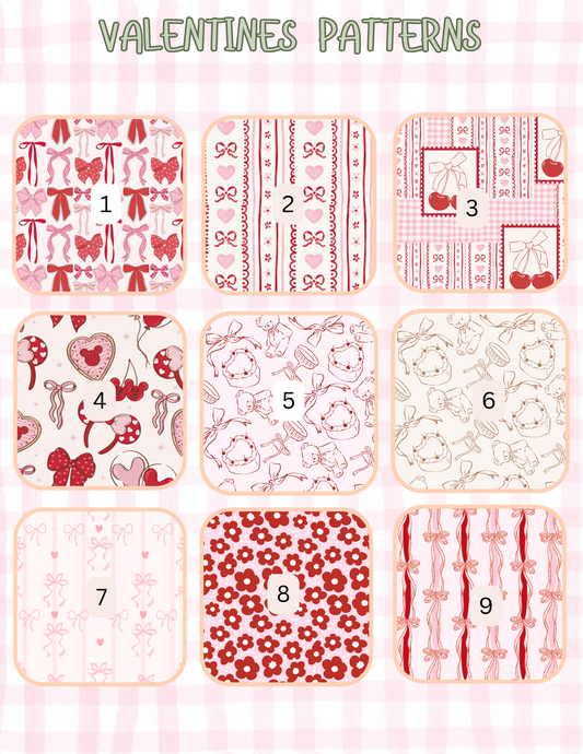 VALENTINES PATTERNS ALL SIZES SLEEVES/POUCHES