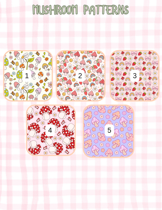 MUSHROOM PATTERNS ALL SIZES SLEEVES/POUCHES