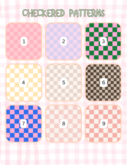 CHECKERED PATTERNS ALL SIZES SLEEVES/POUCHES
