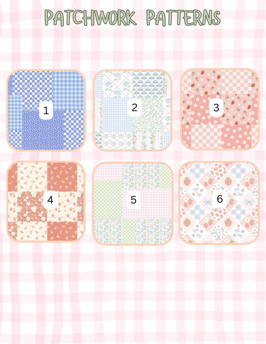 PATCHWORK PATTERNS ALL SIZES SLEEVES/POUCHES