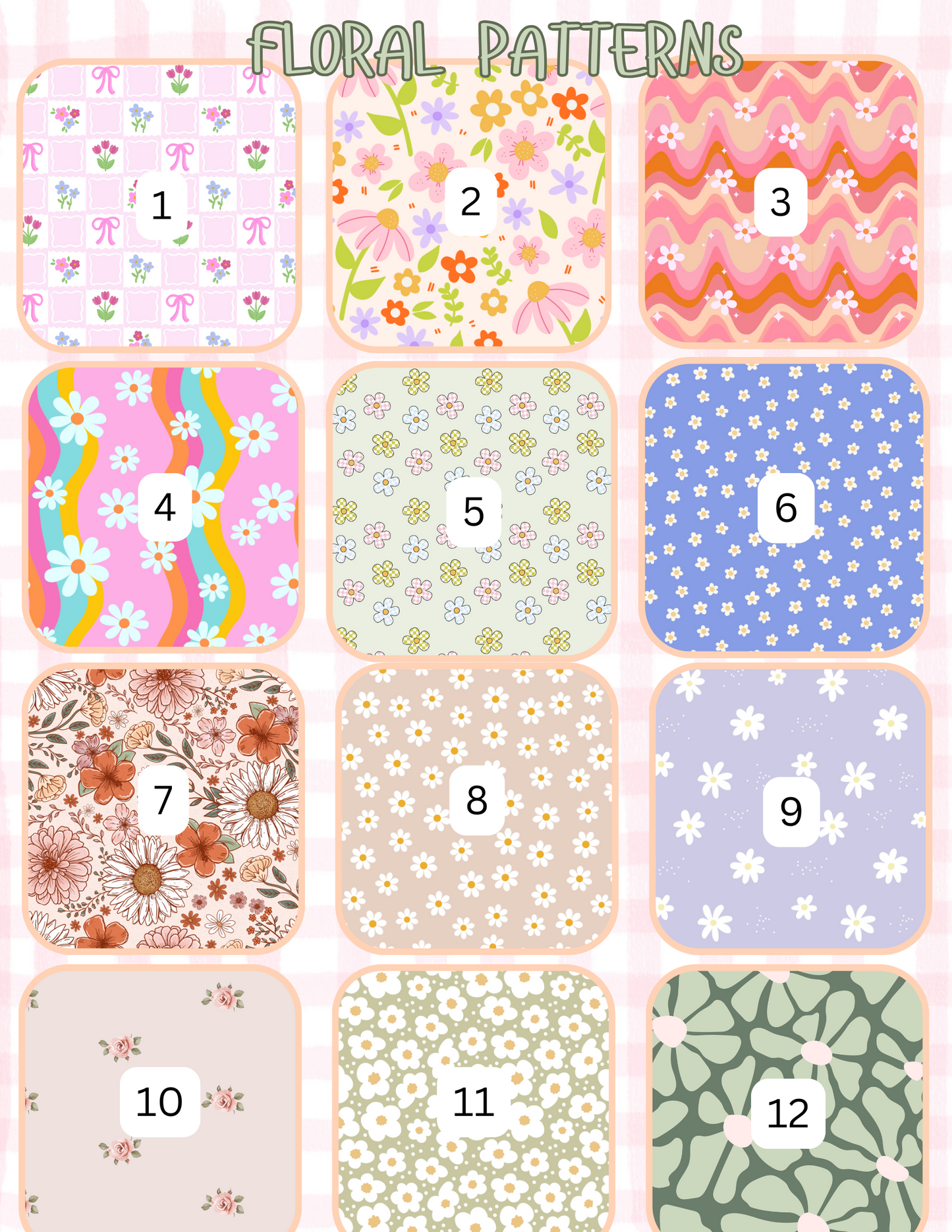 FLORAL PATTERNS ALL SIZES SLEEVES/POUCHES
