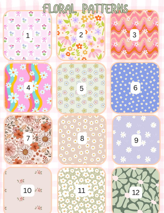 FLORAL PATTERNS ALL SIZES SLEEVES/POUCHES