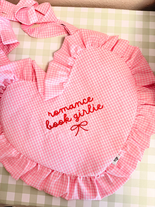 ROMANCE BOOK GIRLIE HEART BOOK BAG