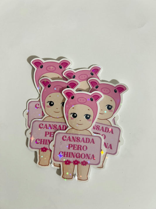 CANSADA PERO CHINGONA SONNY ANGEL STICKER