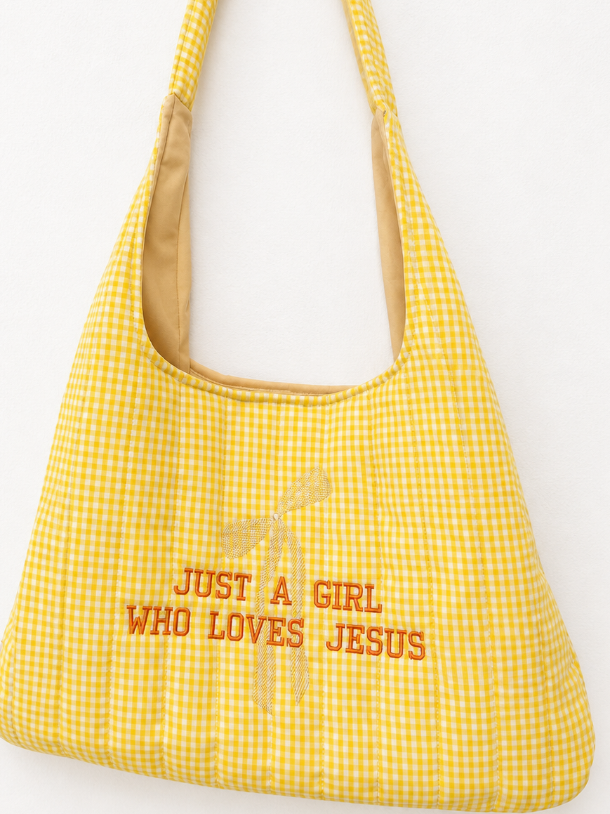 GOD’S SILLIEST GOOSE EMBROIDERED BAG