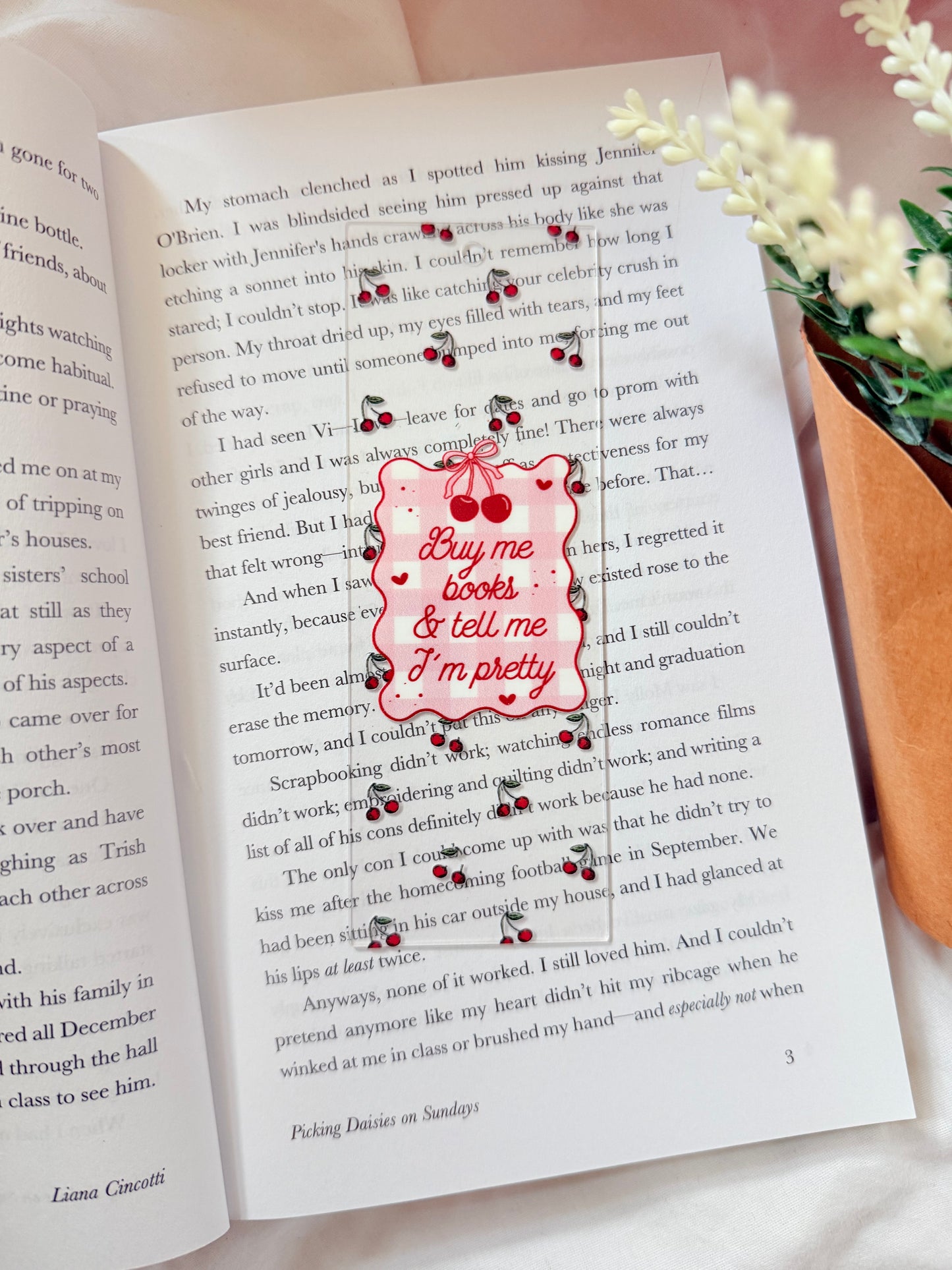 BUY ME BOOKS AND CALL ME PRETTY ACRYLIC BOOKMARK