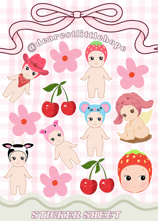 SONNY ANGEL STICKER SHEET (5X7IN)