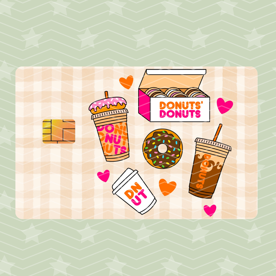 COFFEE DONUTS CARD SKIN