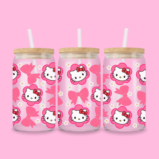HELLO KITTY GLASS CUP