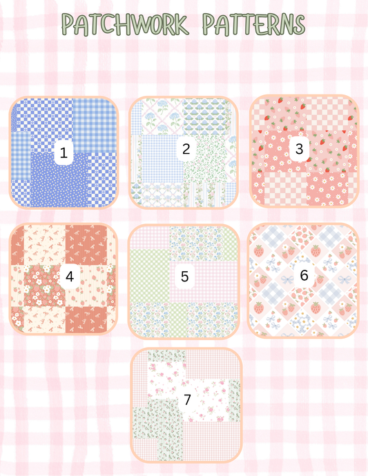 PATCHWORK PATTERNS ALL SIZES SLEEVES/POUCHES
