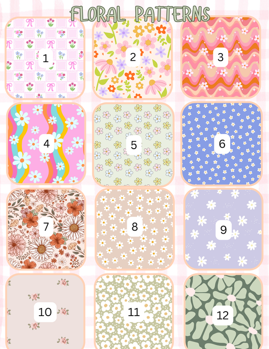 FLORAL PATTERNS ALL SIZES SLEEVES/POUCHES