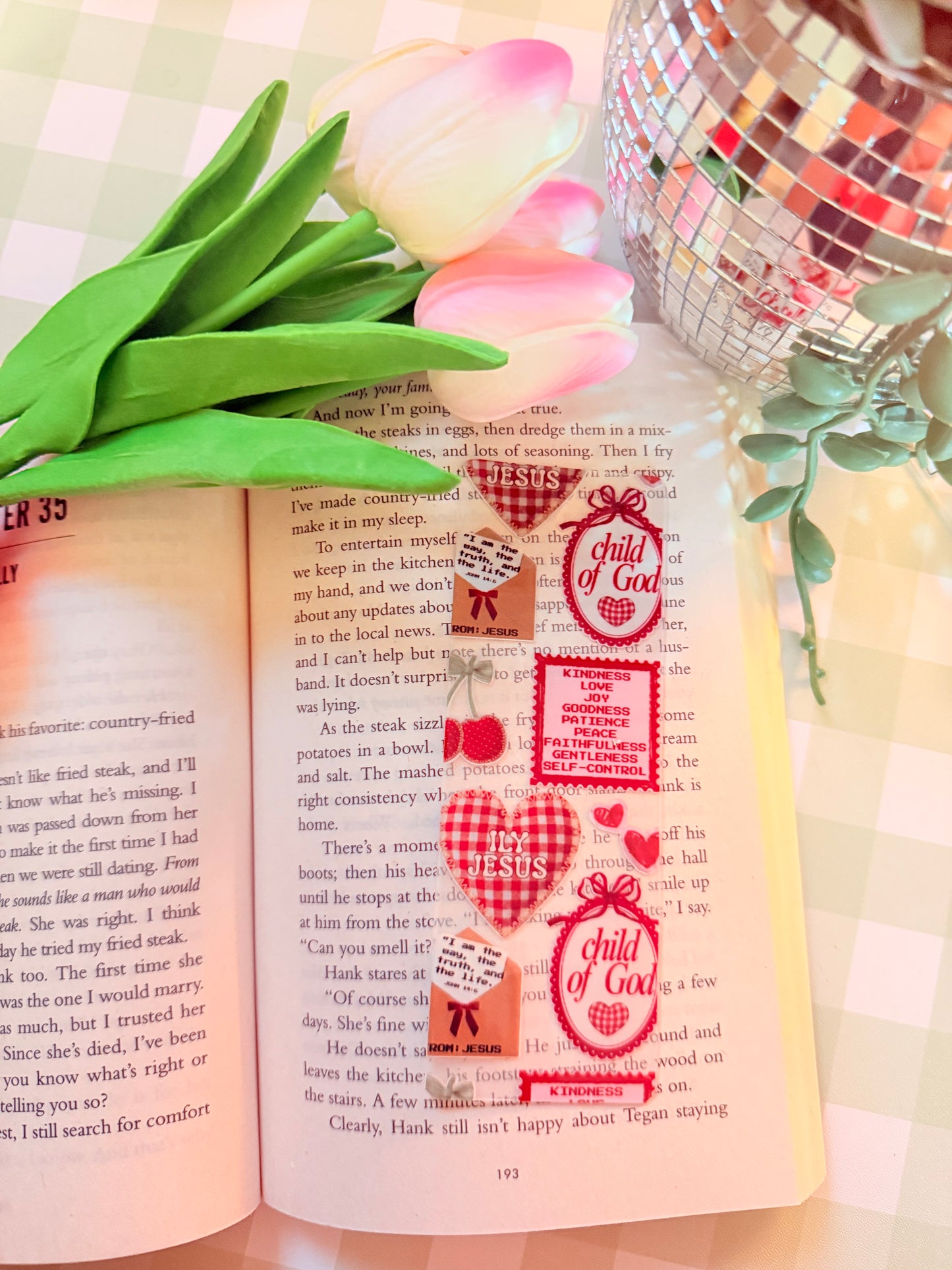CHILD OF GOD STAMPS ACRYLIC BOOKMARK