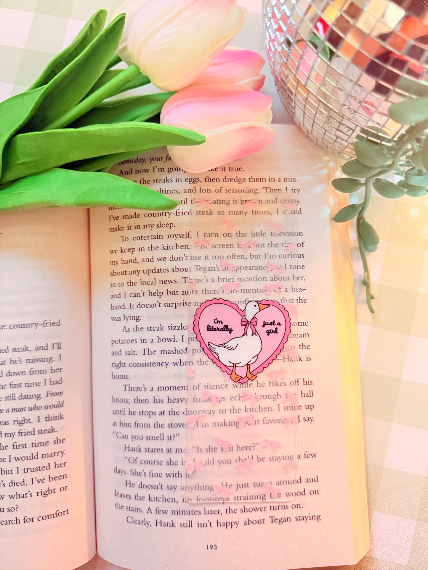 LITERALLY JUST A GIRL ACRYLIC BOOKMARK