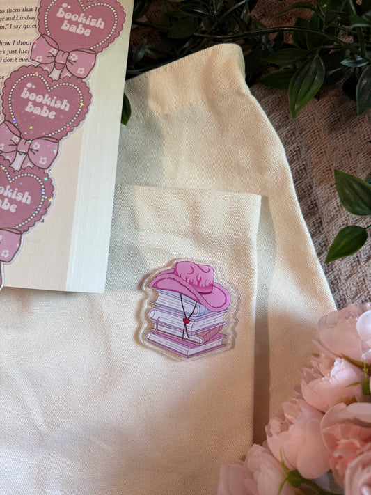 COWBOY BOOKISH PIN