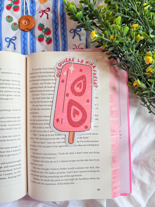 QUE QUIERE LA NINA FRESA HOLOGRAPHIC BOOKMARK