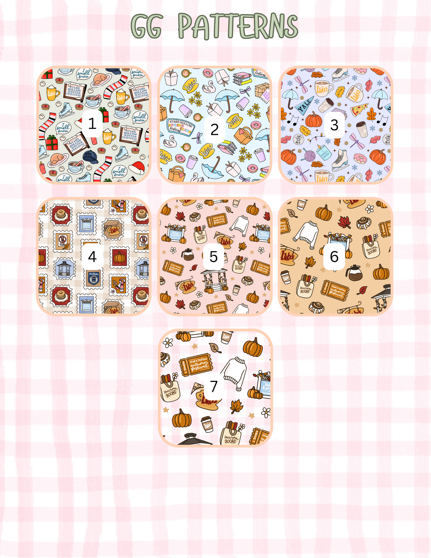 GG PATTERNS ALL SIZES SLEEVES/POUCHES