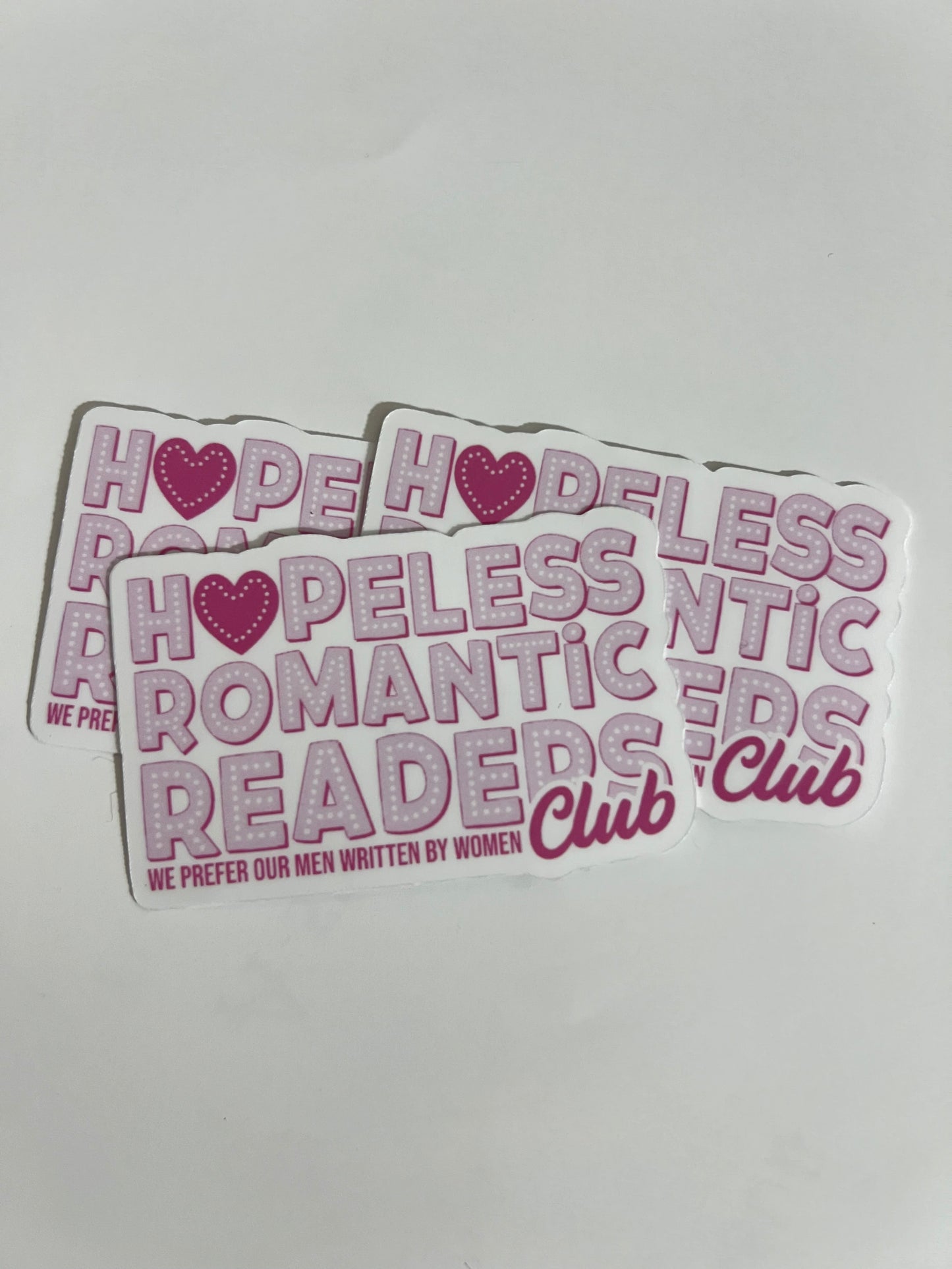 HOPELESS ROMANTIC READER CLUB STICKER