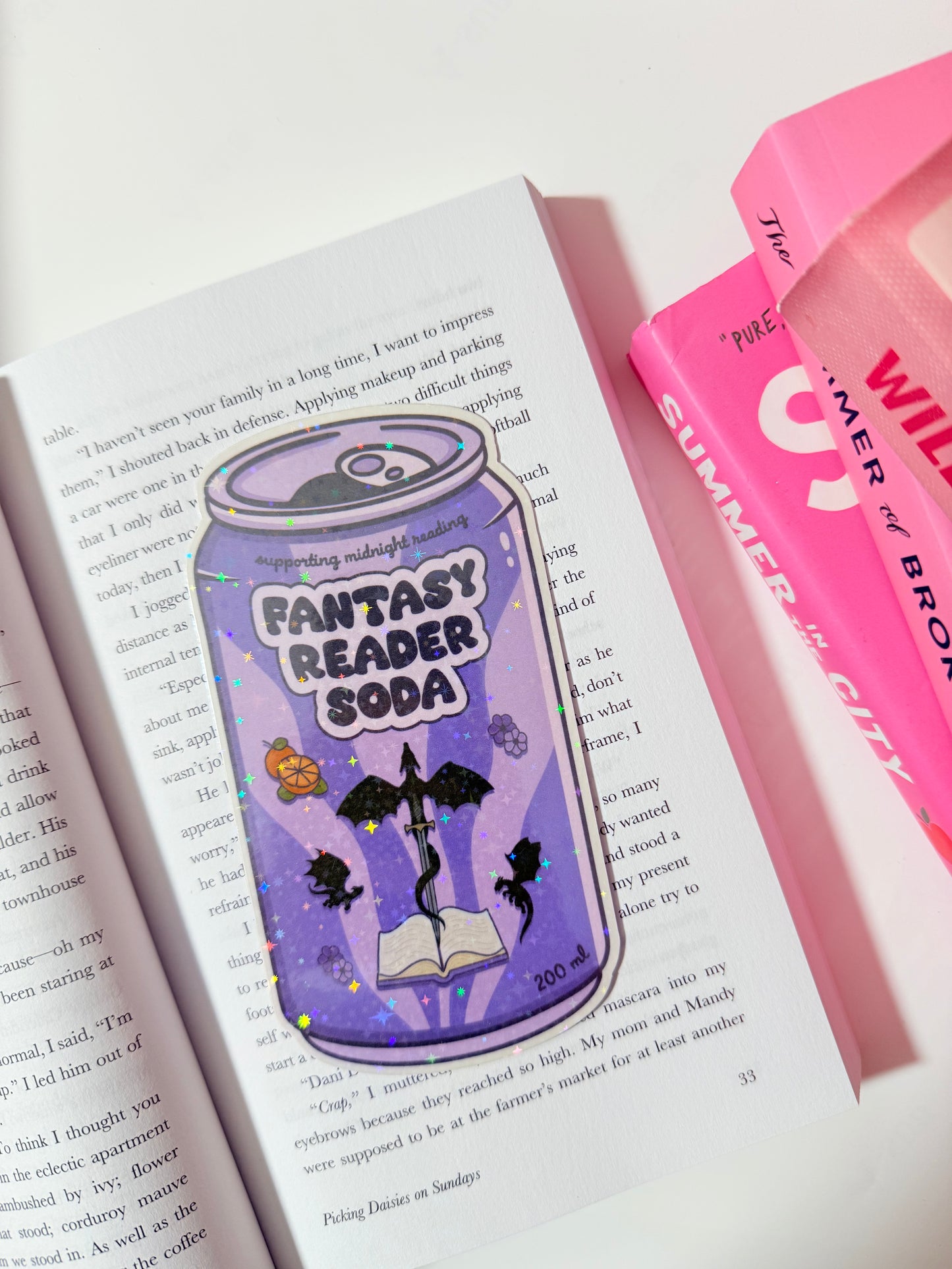 FANTASY READER SODA HOLOGRAPHIC BOOKMARK
