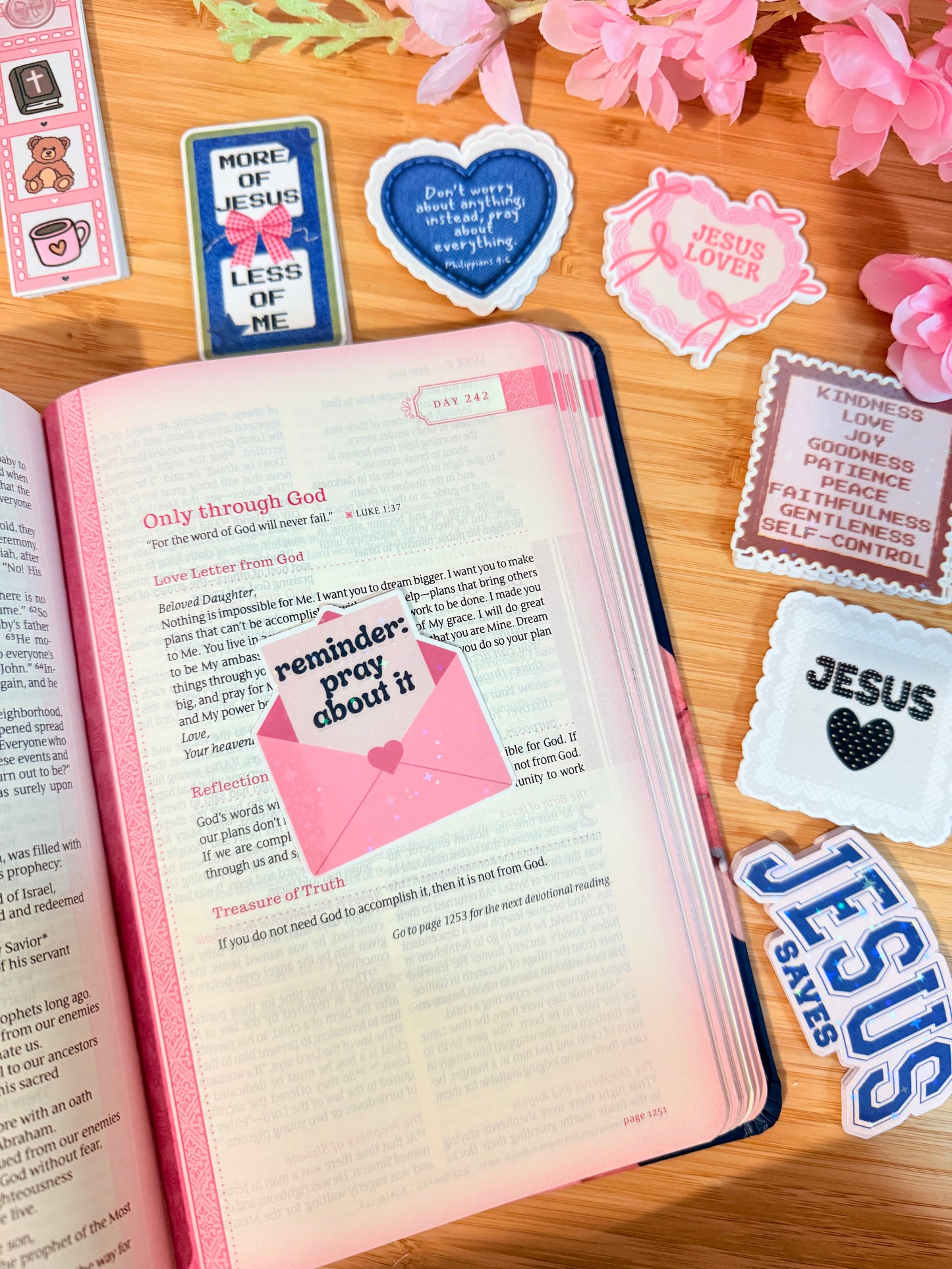 REMINDER: PRAY ABOUT IT HOLOGRAPHIC STICKER