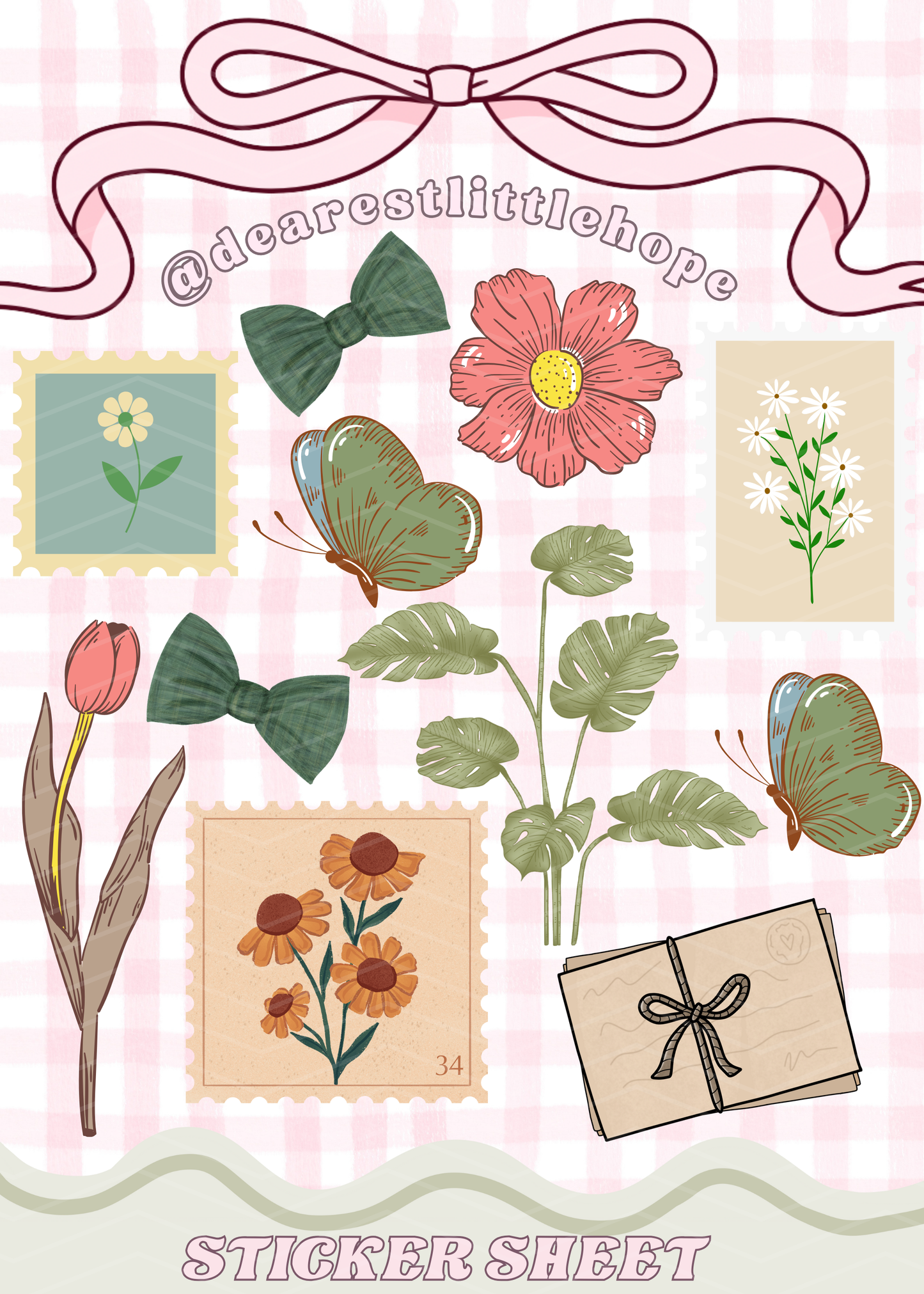 VINTAGE STICKER SHEET (5X7IN)