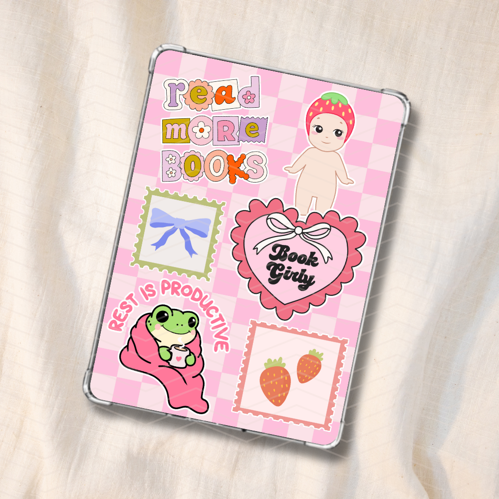 PINK CHECKERED KINDLE INSERT