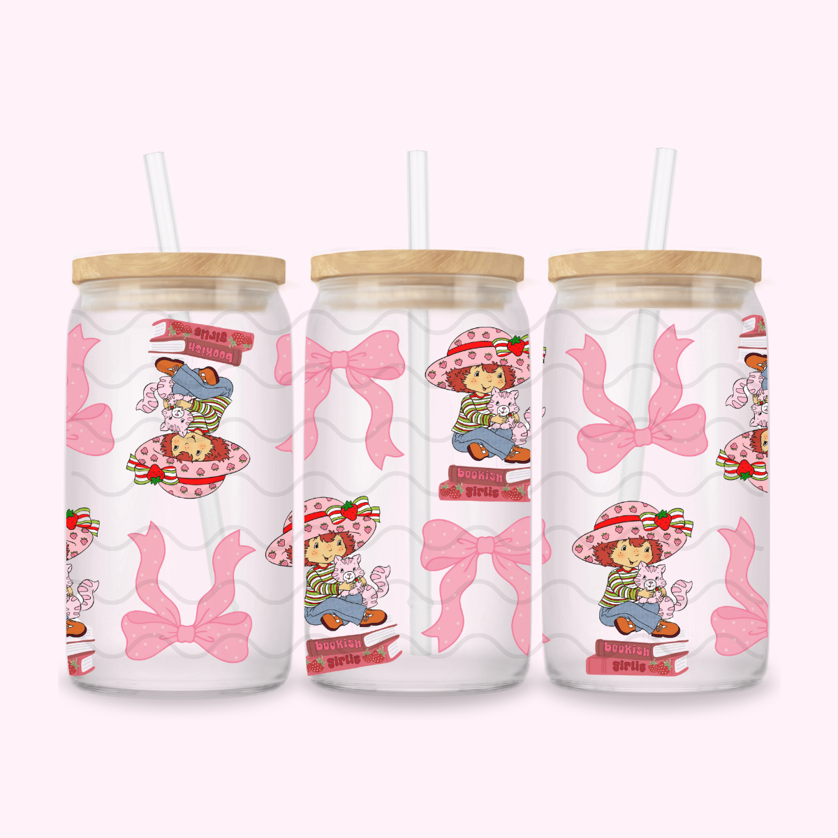 STRAWBERRY BOOKISH GLASS CUP