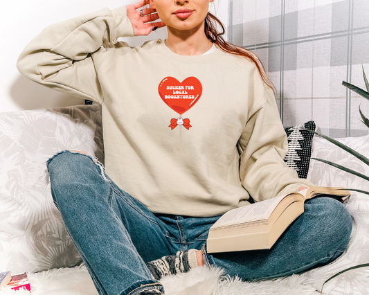 SUCKER FOR LOCAL BOOKSTORES ADULT SIZE (SHIRT/CREWNECK)R