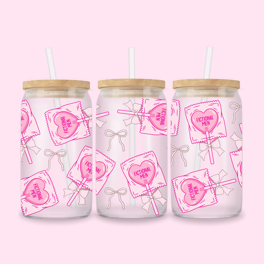 FICTIONAL MEN GLASS CUP