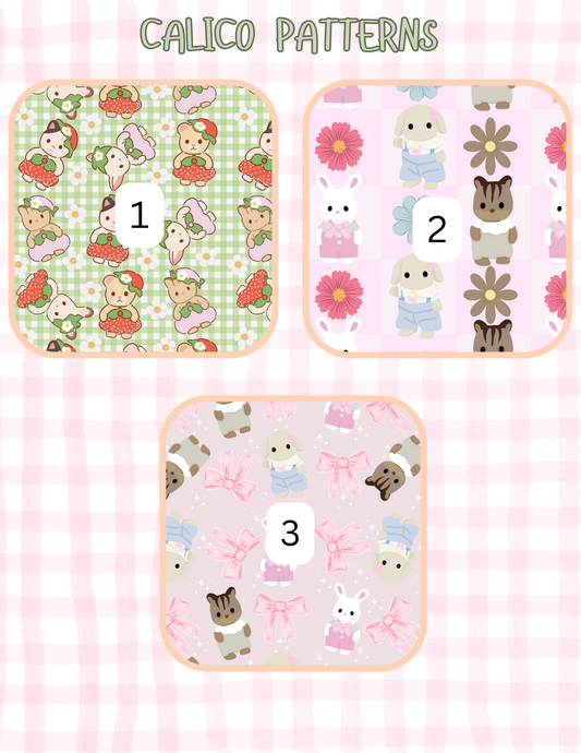 CALICO PATTERNS ALL SIZES SLEEVES/POUCHES
