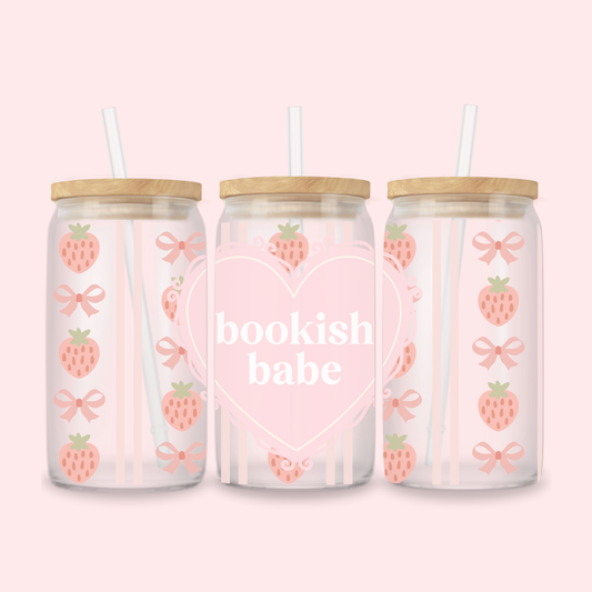 BOOKISH BABE GLASS CUP