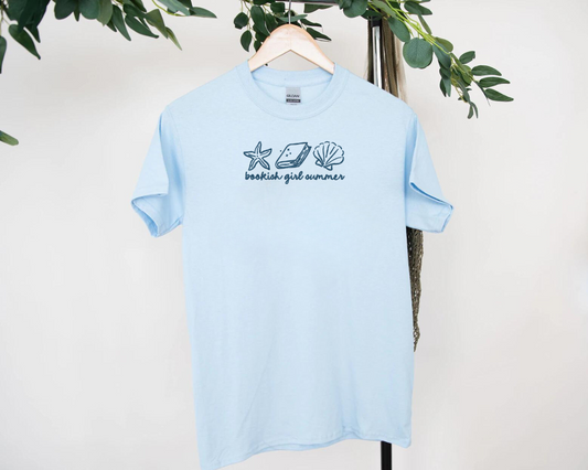 BOOKISH GIRL SUMMER EMBROIDERED ADULT SIZE (SHIRT)
