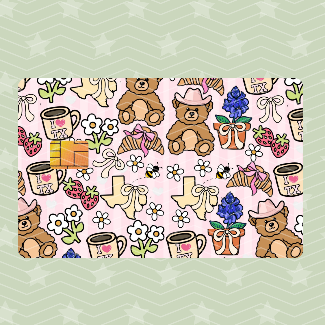 TEXAS BEAR CARD SKIN HOLOGRAPHIC