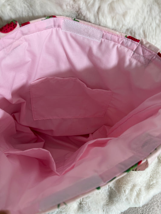 VINTAGE FLORAL QUILTED TOTE BAG