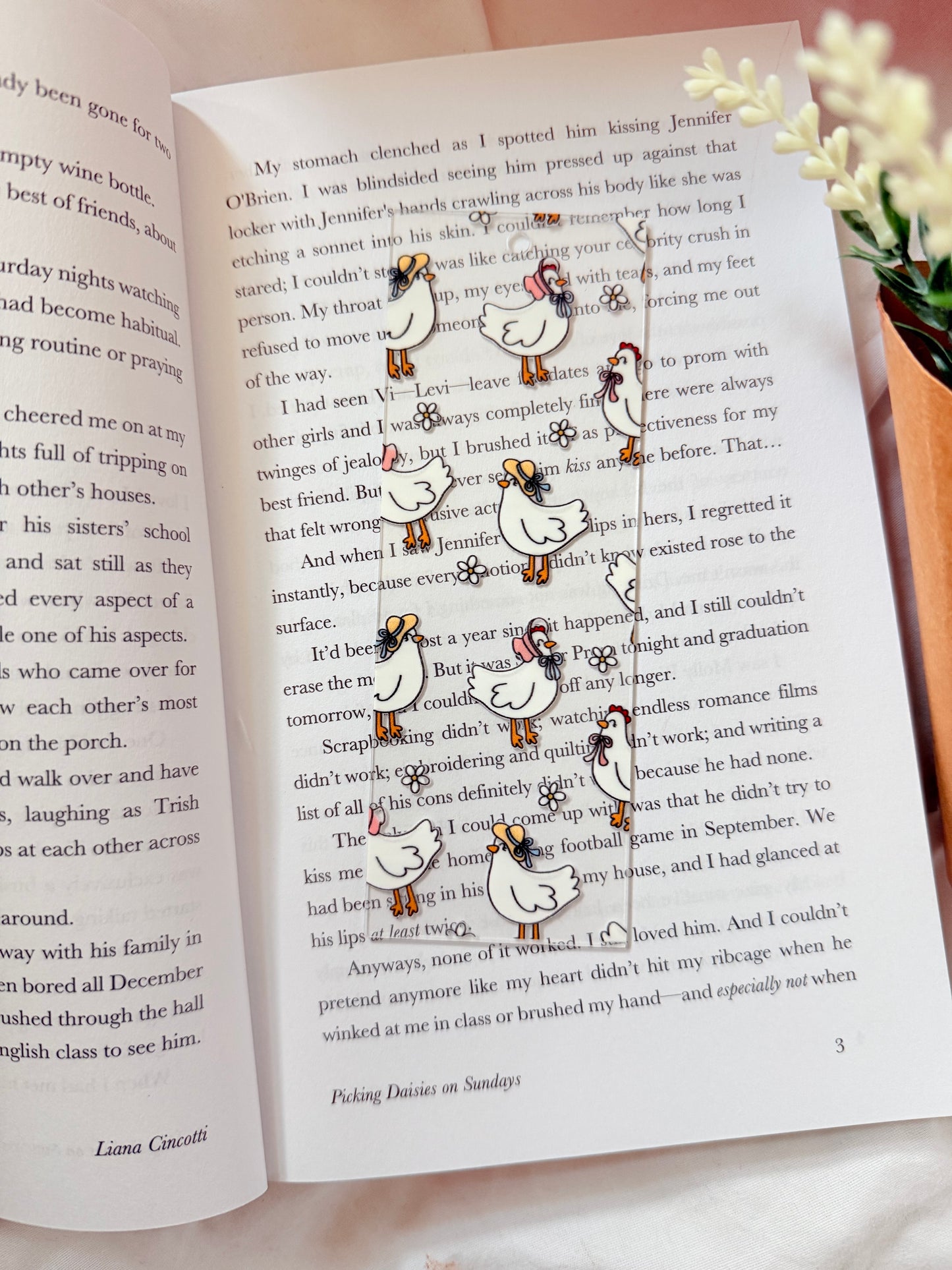 CHICKEN ACRYLIC BOOKMARK