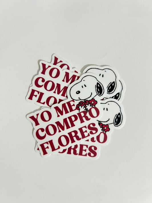 YO ME COMPRO FLORES STICKER