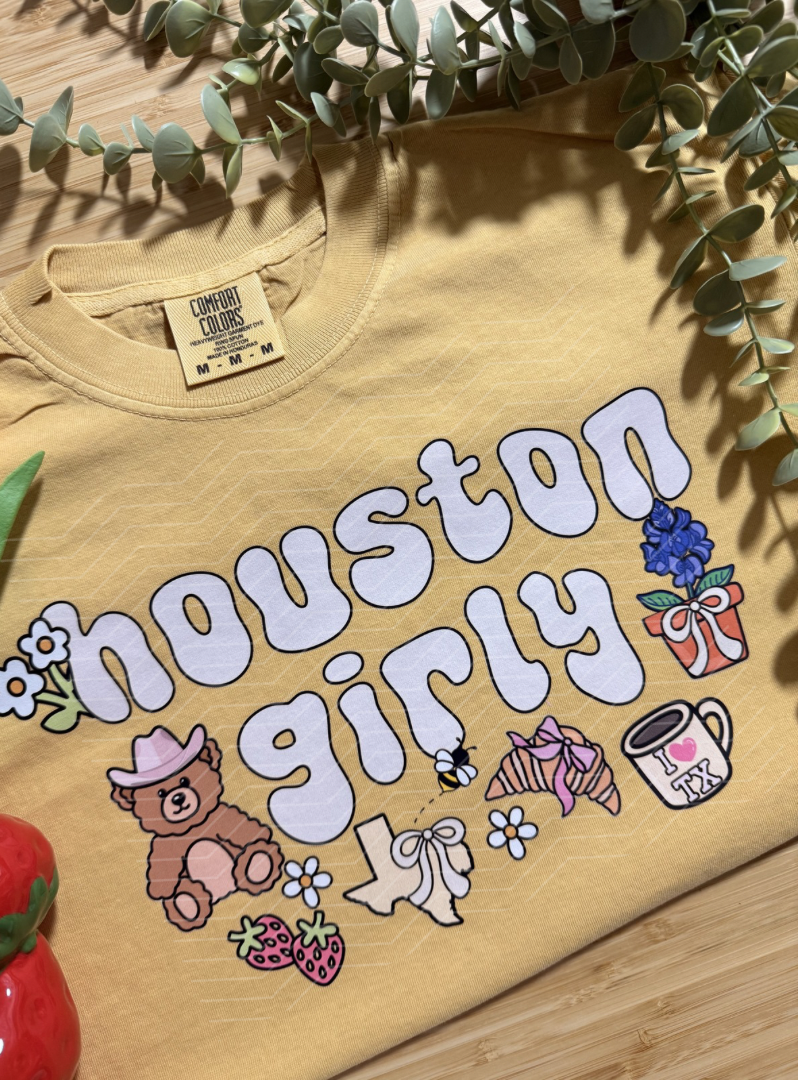 HOUSTON GIRLY ADULT TSHIRT
