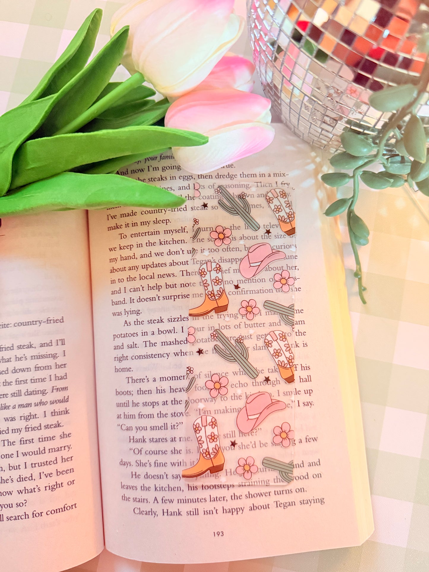 COWBOY ACRYLIC BOOKMARK