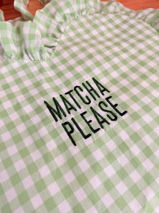 MATCHA PLEASE HEART BOOK BAG