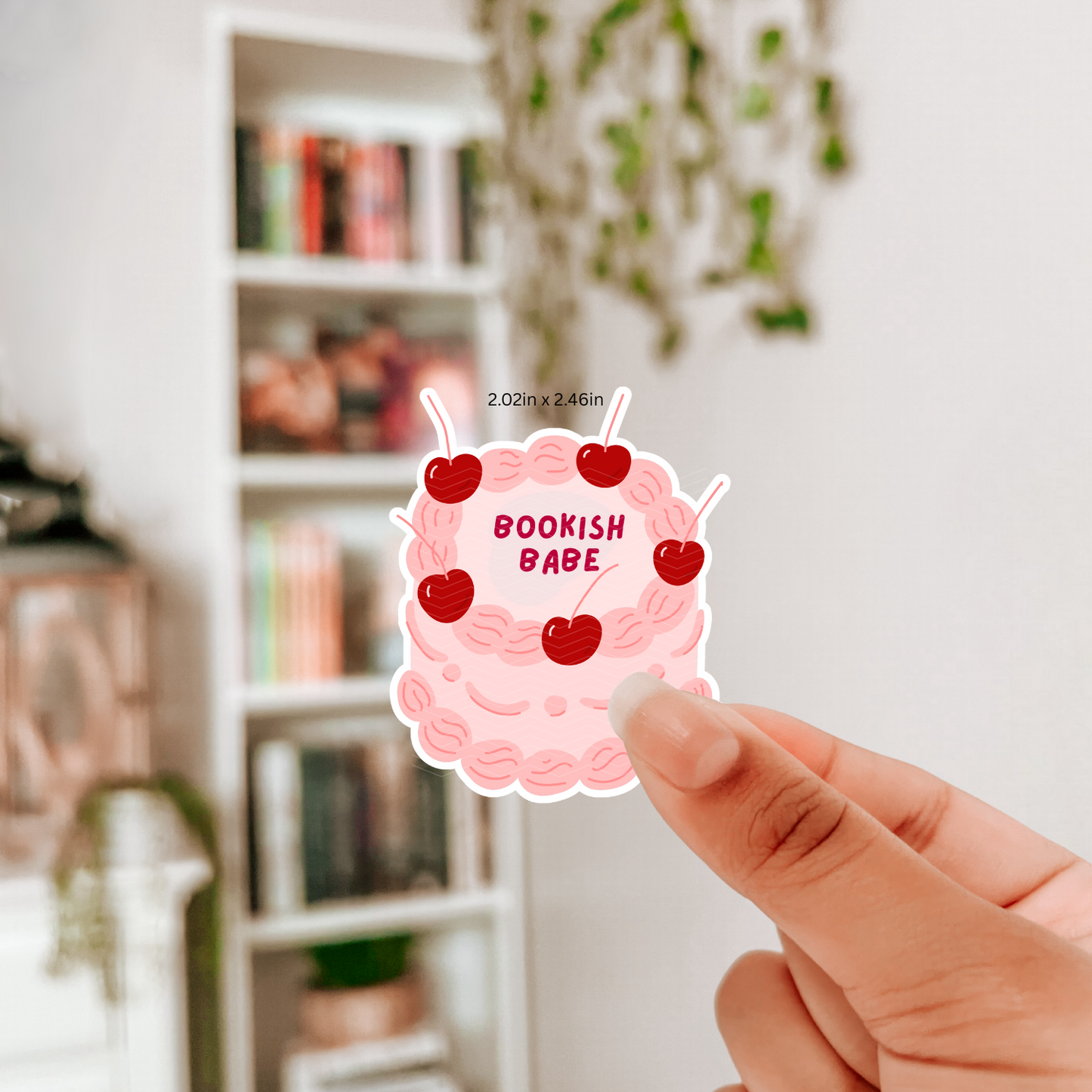 BOOKISH BABE CAKE STICKER