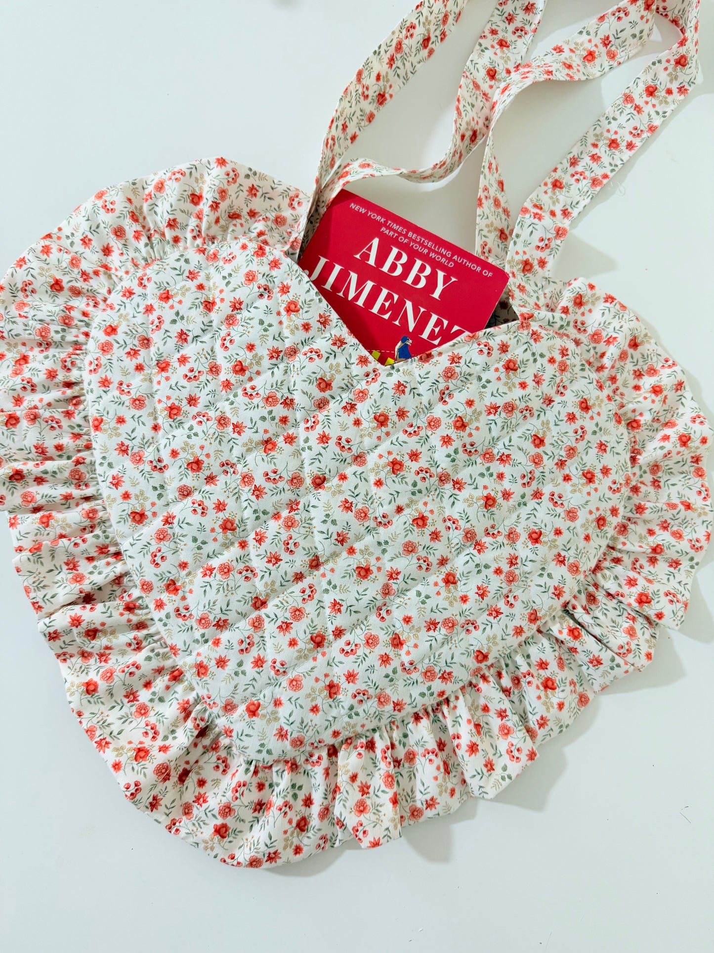 MINI FLOWERS HEART BOOK BAG