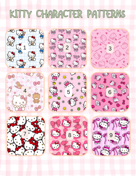 KITTY CHARACTER PATTERNS ALL SIZES SLEEVES/POUCHES