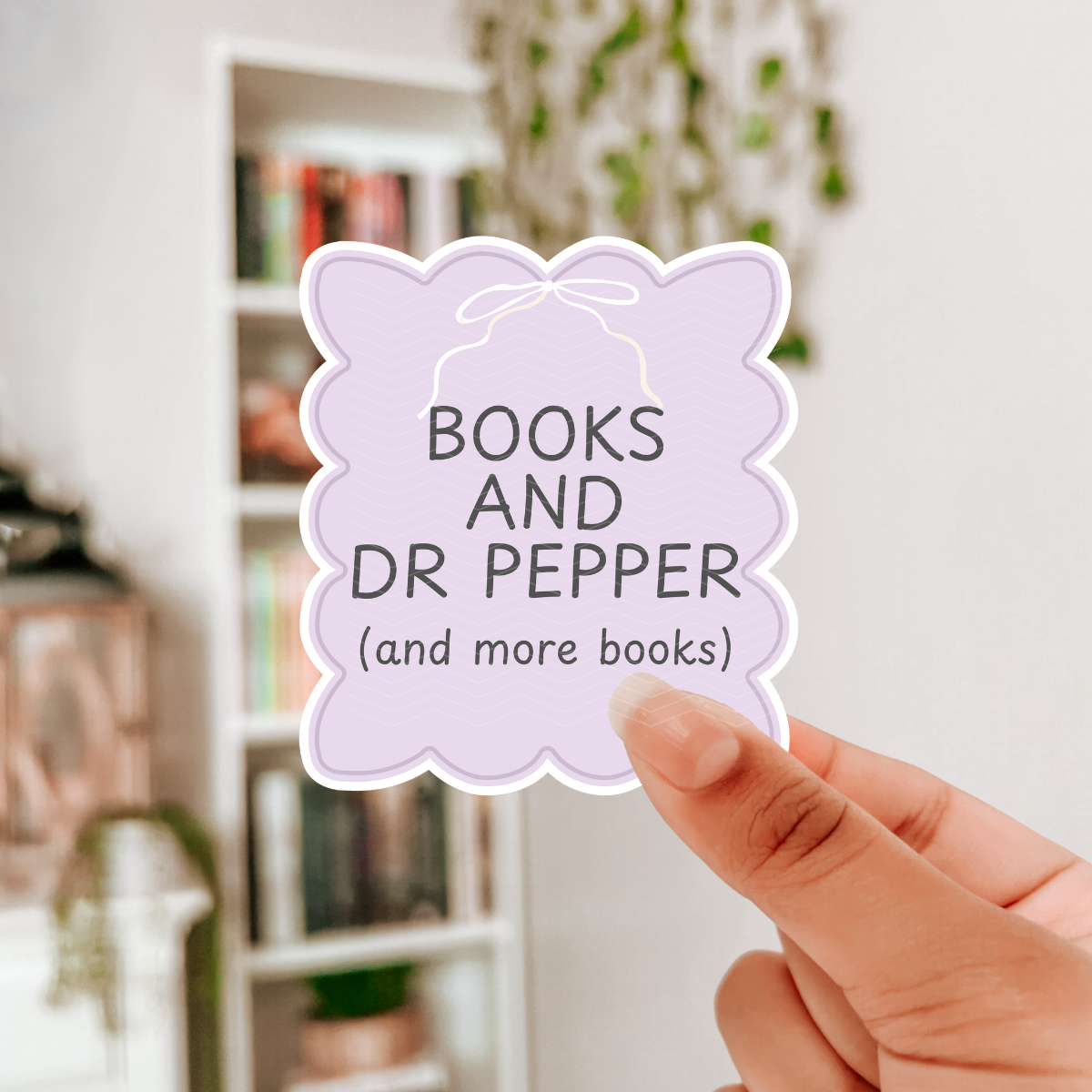 BOOKS AND DR PEPPER STICKER