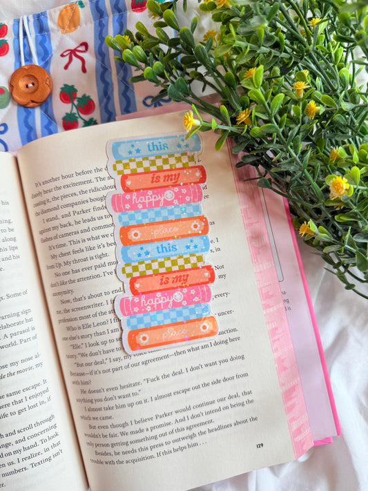 THIS IS MY HAPPY PLACE HOLOGRAPHIC BOOKMARK