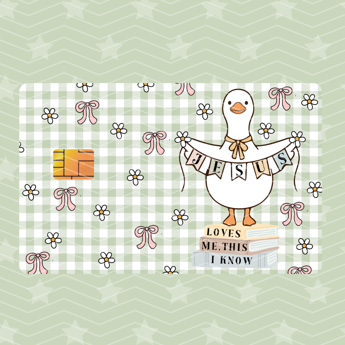 JESUS LOVES ME THIS I KNOW CARD SKIN