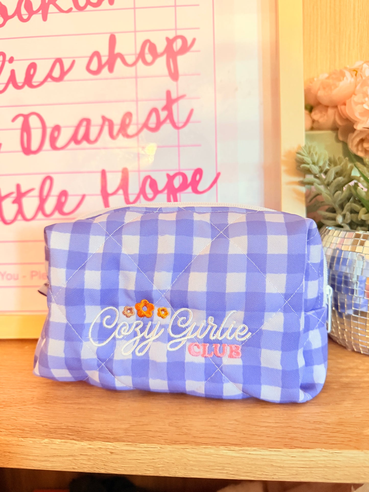 COZY GIRLIE EMBROIDERED XL POUCH