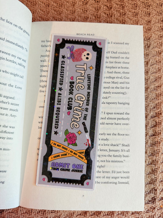TRUE CRIME ADMIT ONE HOLOGRAPHIC BOOKMARK