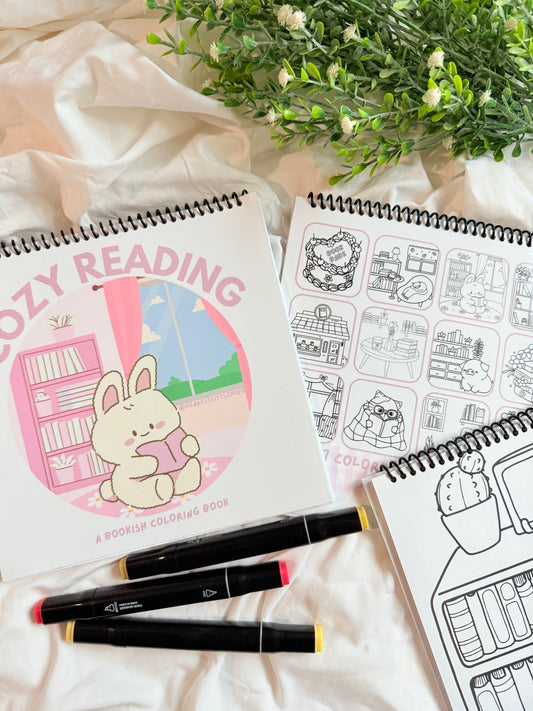 Cozy Reading: A Bookish Coloring Book